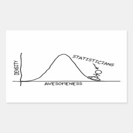 Rectangular Impresionante Pegatina de estadística