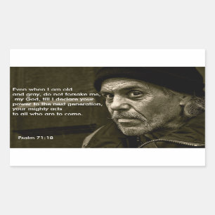 Rectangular Incluso cuando soy viejo no me abandone pegatina