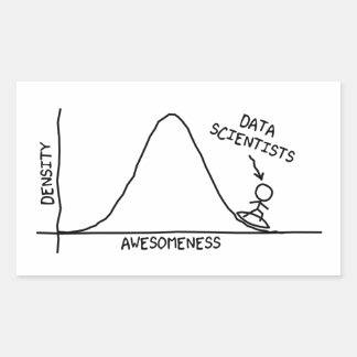 Rectangular Increíble Pegatina de Data Scientists