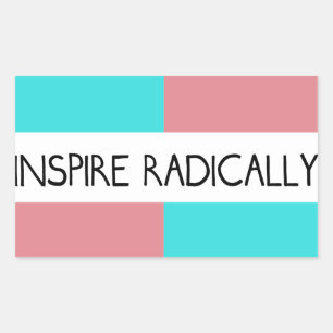Rectangular Inspire Radical Pegatina