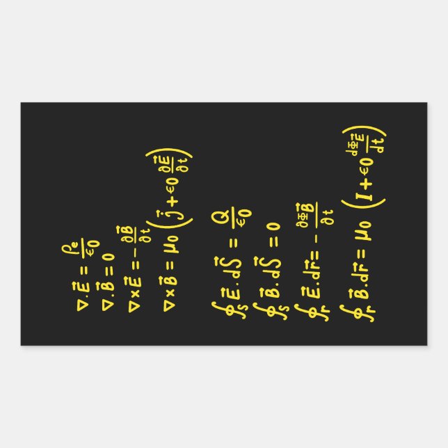 Rectangular Invitación de Pegatina de Physics Formula Square (Anverso)