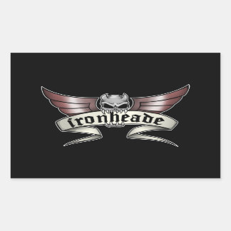 Rectangular Ironheade Pegatina