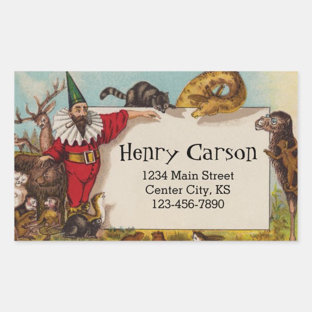 Rectangular Isidore the Elf y su Pegatina de Dirección de Anim (Anverso)