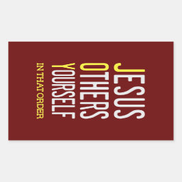 Rectangular JOY - Jesús, otros, tú mismo - Pegatina