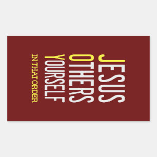 Rectangular JOY - Jesús, otros, tú mismo - Pegatina