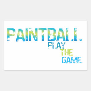 Rectangular Jugar al Pegatina de Juego de Paintball