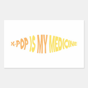 Rectangular K-Pop es mi Pegatina de Medicina