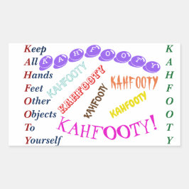 Rectangular ¡KAHFOOTY! Pegatina