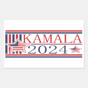 Rectangular Kamala 2024, Pegatina de candidato presidencial