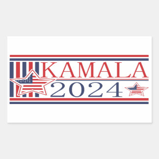 Rectangular Kamala 2024, Pegatina de candidato presidencial