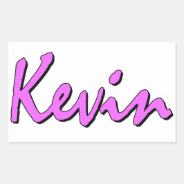 Rectangular Kevin Pegatina Pink