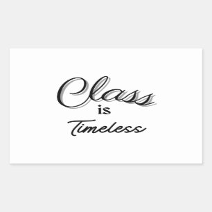 Rectangular La clase es Pegatina sin tiempo
