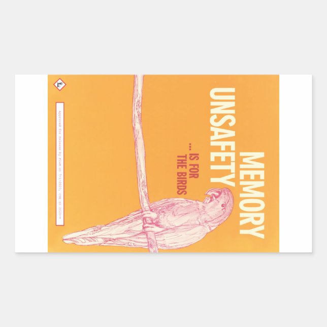 Rectangular La inseguridad de la memoria es para el pegatina d (Anverso)