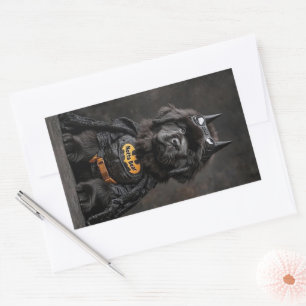 Rectangular La pegatina de The Bark Knight
