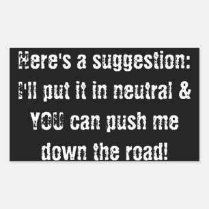 Rectangular la pegatina para el parachoques no hace puerta