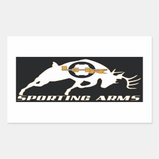 Rectangular LHR Sporting Arms Buck Pegatina