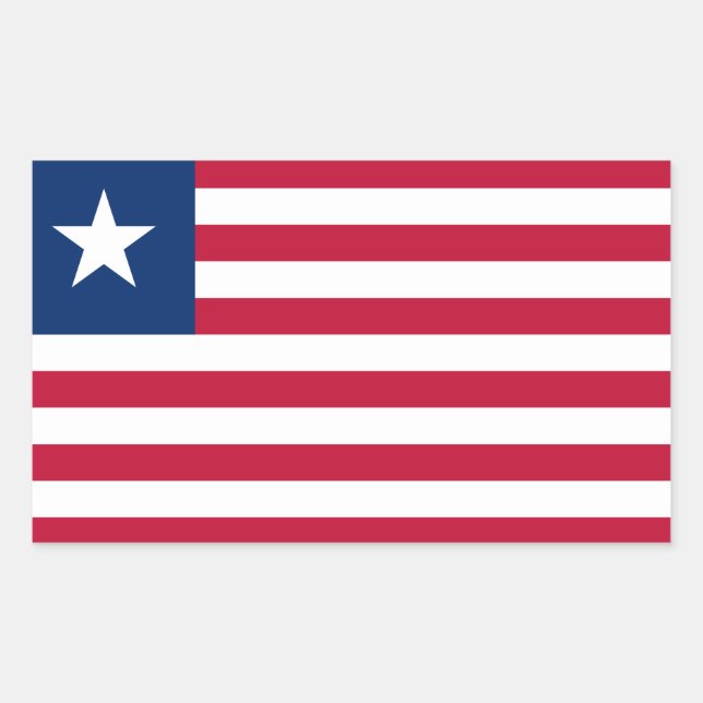 Rectangular Liberia* Pegatina de bandera (Anverso)