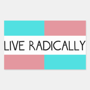 Rectangular Live Radical Pegatina