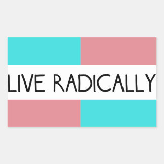 Rectangular Live Radical Pegatina