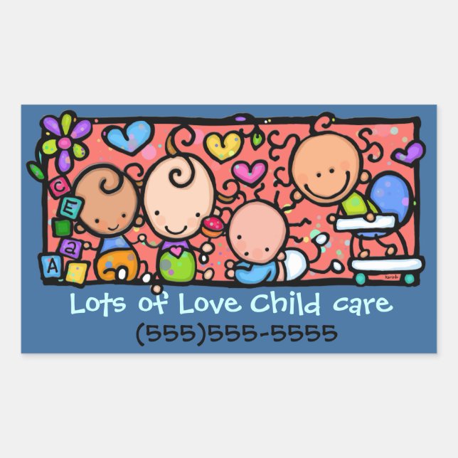 Rectangular ¡Los bebés son lindos! pegatina de personalizable (Anverso)