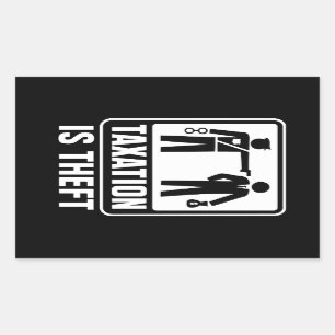 Rectangular Los impuestos son pegatina del hurto