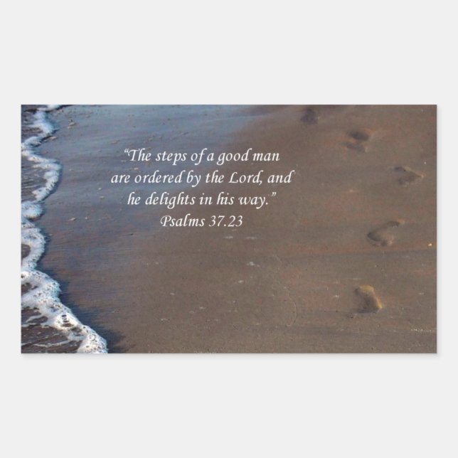 Rectangular "Los pasos de un buen hombre" imprime al Pegatina  (Anverso)