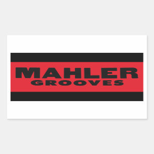 Rectangular Mahler acanala al pegatina