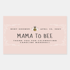 Rectangular Mamá rosa se va a comprar el Pegatina de Baby Show