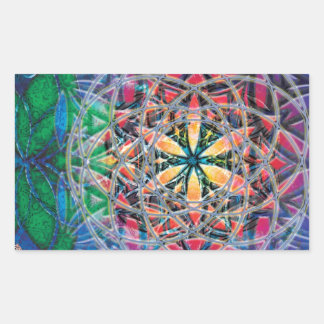 Rectangular Mandala 6 Pegatina