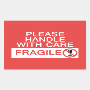 Rectangular Manejar con el Pegatina de atención