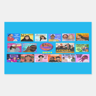 Rectangular Manie Musicale 2024 todos los artistas pegatina