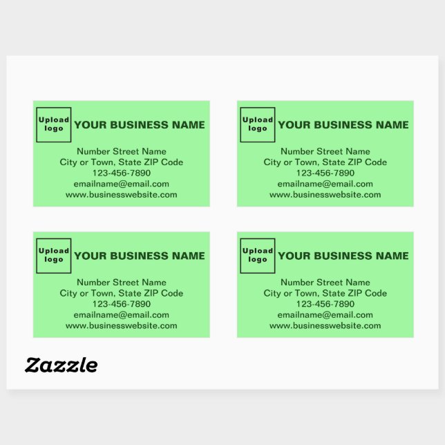 Rectangular Marca comercial en Pegatina de rectángulo verde cl (Hoja)