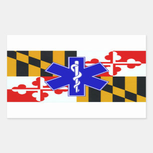 Rectangular Maryland EMT pegatina