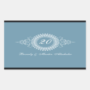 Rectangular Medallón cambia el Pegatina del aniversario número