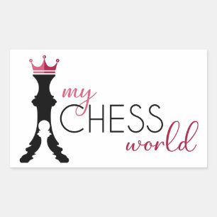 Rectangular Mi Pegatina del mundo del ajedrez