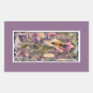 Rectangular Miel - pegatina del logotipo