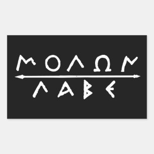 Rectangular Molon Labe Pegatina Set