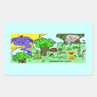 Rectangular Monster Valley Pegatina