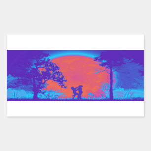 Rectangular Mujeres de Krav Maga Knee Pegatina de Defensa Neon