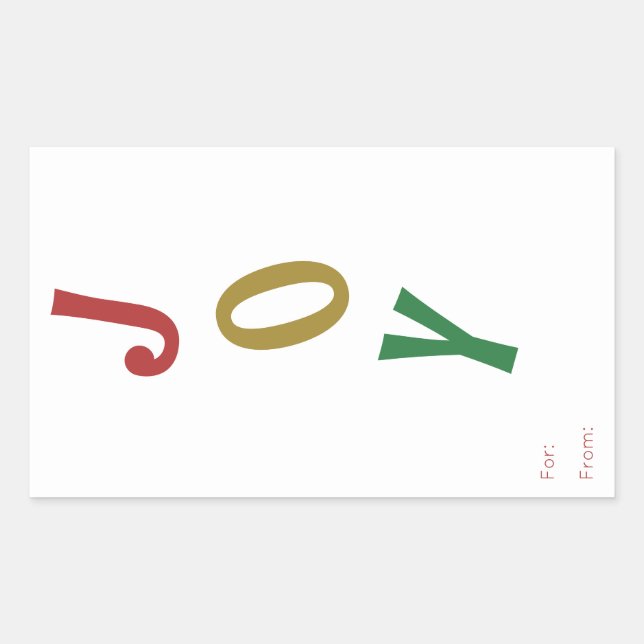 Rectangular Navidades Sencillos Alegran Por El Pegatina De Reg (Anverso)