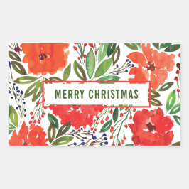 Rectangular Navidades y pegatina pintado a mano