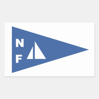 Rectangular Niagara Falls Yacht Club Burgee Rectangle Pegatina