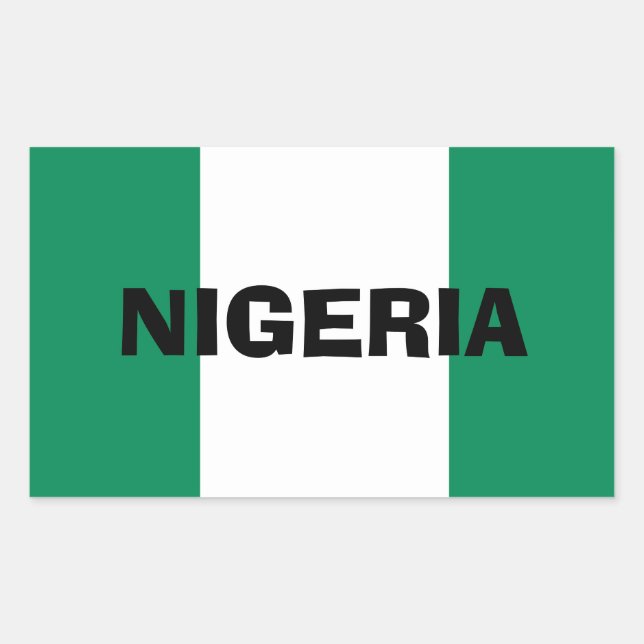 Rectangular Nigeria* Pegatina de bandera (Anverso)