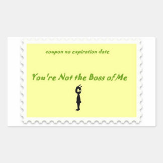Rectangular No eres el jefe Alien pegatina cupón