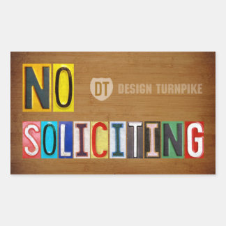 Rectangular No solicitar Pegatina de Rótulo de carta de licenc
