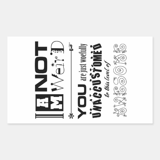 Rectangular No soy Pegatina raro (Anverso)