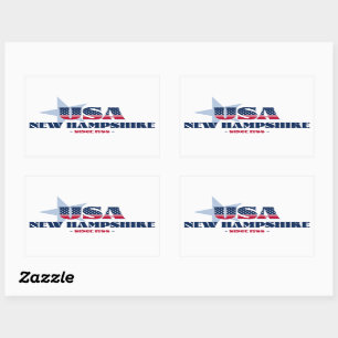 Rectangular Nuevo Hampshire Mi Pegatina del estado de origen
