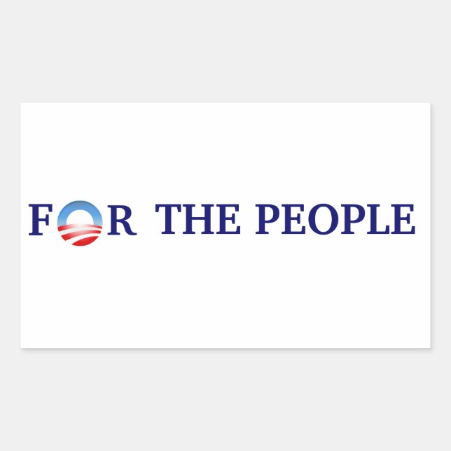 Rectangular Obama 2012 para el Pegatina del pueblo (Anverso)