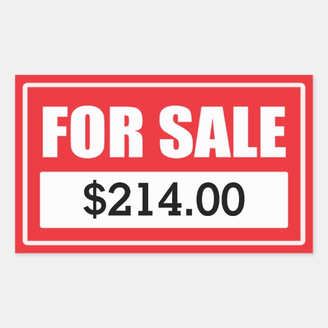 Rectangular Para el Pegatina de precios de Personalizado de ve (Anverso)