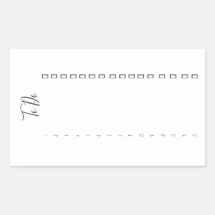 Rectangular Para hacer Pegatina de lista con cajas de verifica